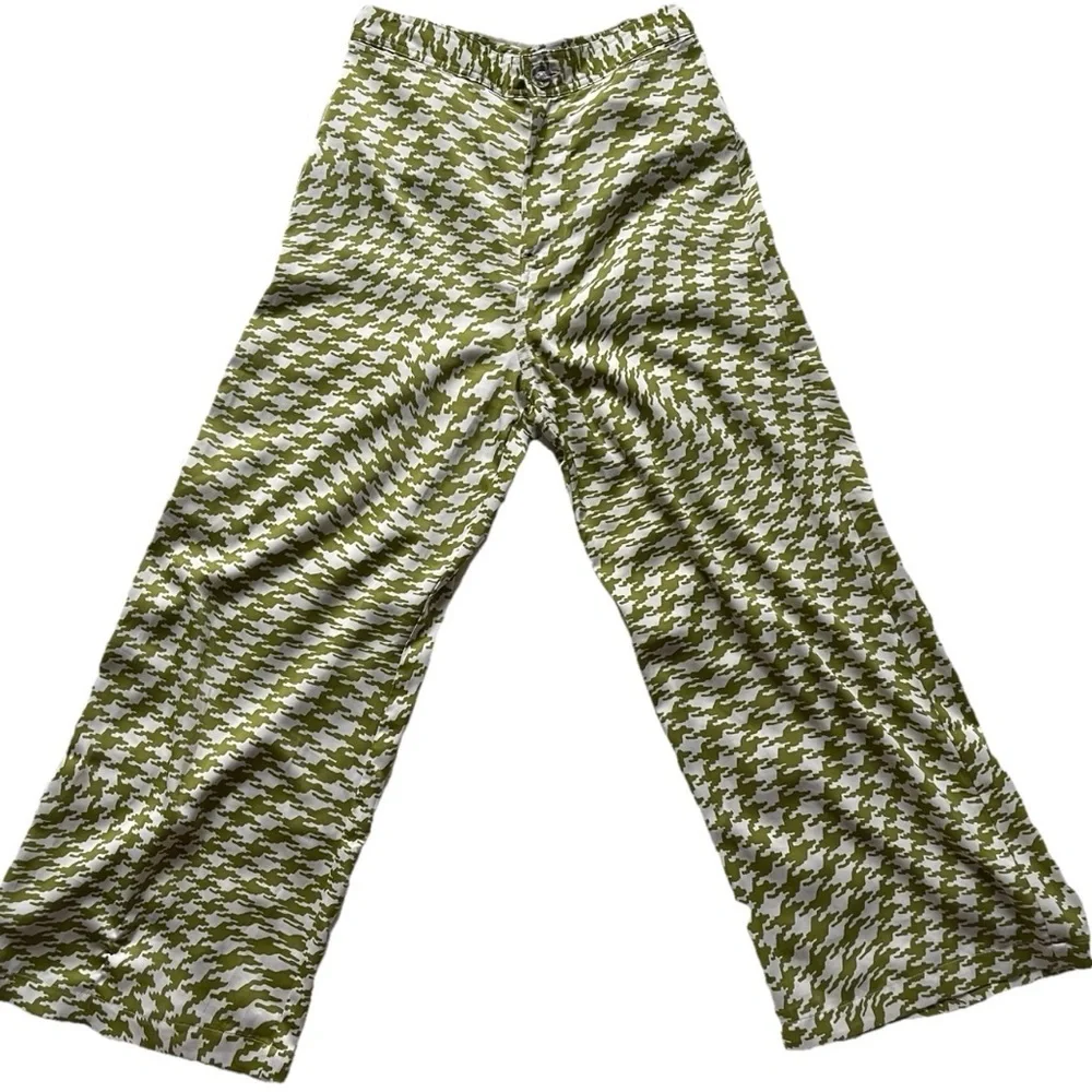 Urban Outfitters Green Palazzo Pants Womens Medium High Rise Boho Retro - Picture 7 of 16